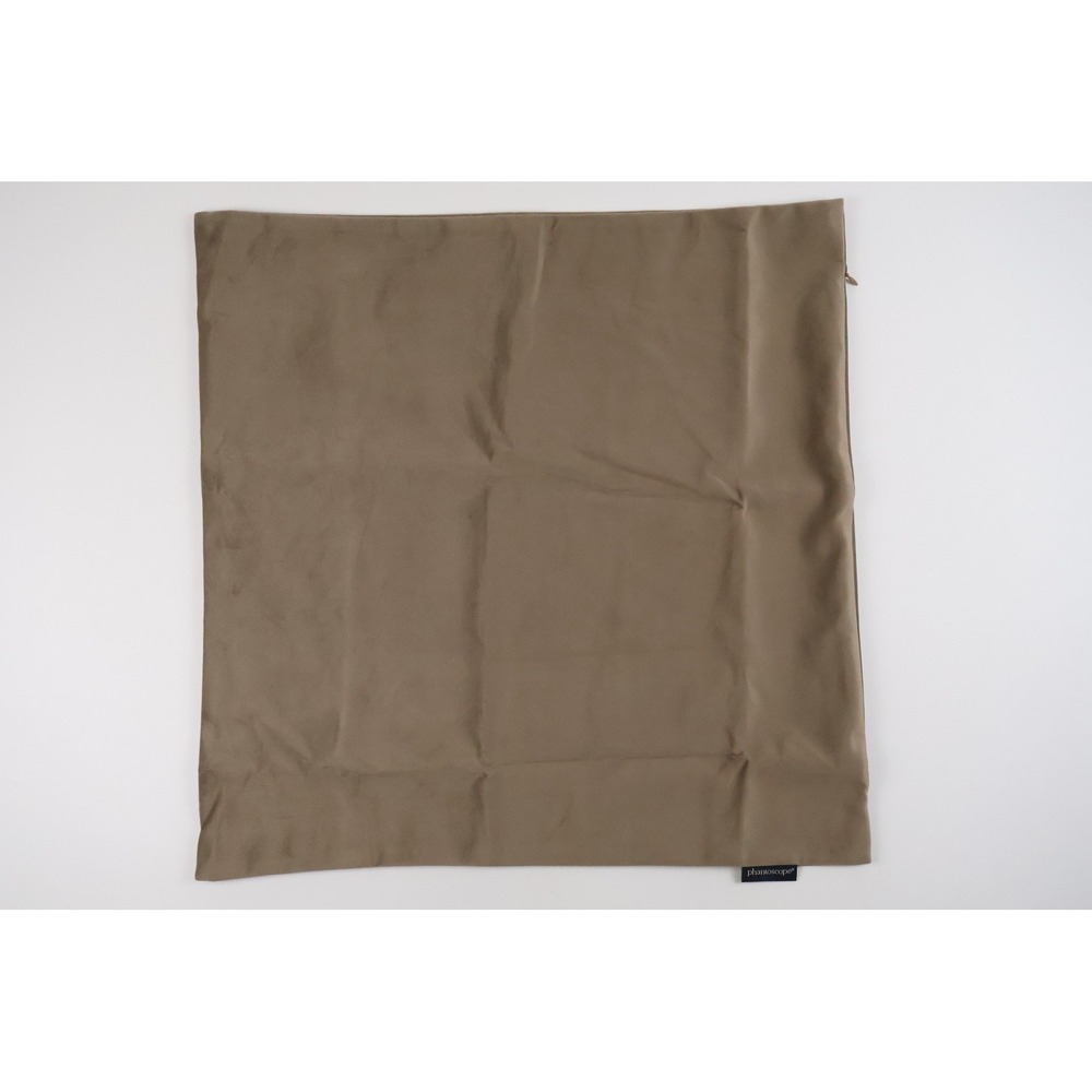 Phantoscope Pillow Cover Velvet Taupe Solid 18x18 NEW